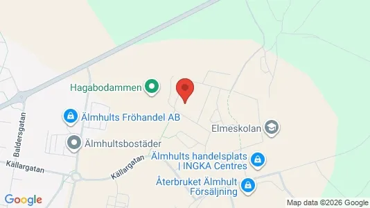 Lägenheter till salu i Älmhult - kort over placeringen