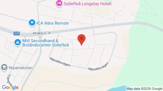 Bostadsrätter till salu i Sollefteå - kort over placeringen