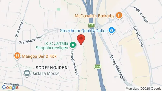 Lägenheter till salu i Järfälla - kort over placeringen
