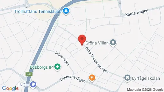 Lägenheter att hyra i Trollhättan - kort over placeringen