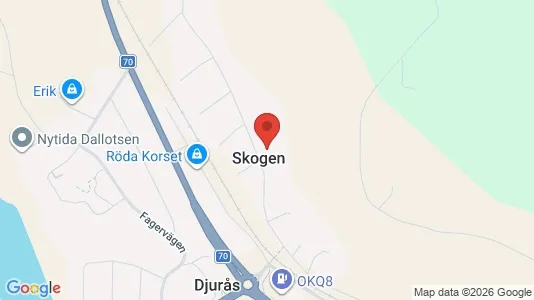 Bostadsrätter till salu i Gagnef - kort over placeringen