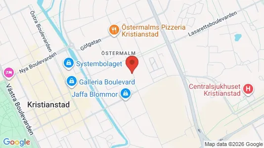 Lägenheter att hyra i Kristianstad - kort over placeringen