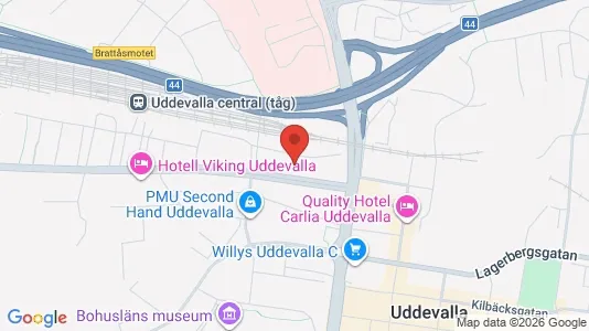 Bostadsrätter till salu i Uddevalla - kort over placeringen