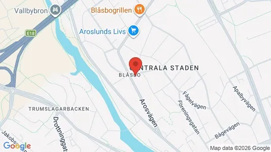 Bostadsrätter till salu i Västerås - kort over placeringen