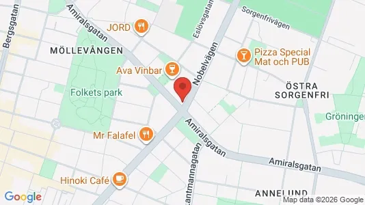 Lägenheter att hyra i Malmö Centrum - kort over placeringen