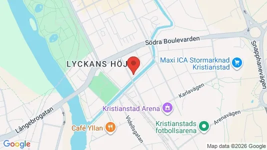 Lägenheter att hyra i Kristianstad - kort over placeringen
