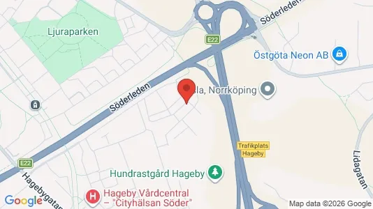 Lägenheter att hyra i Norrköping - kort over placeringen