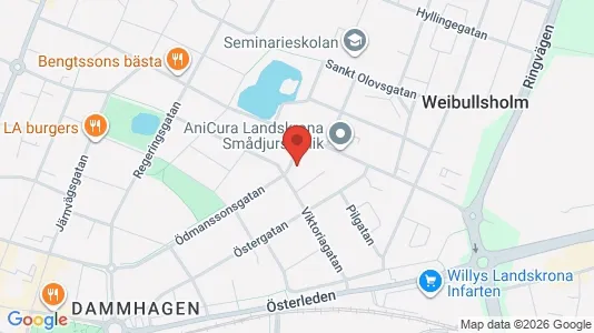 Lägenheter att hyra i Landskrona - kort over placeringen