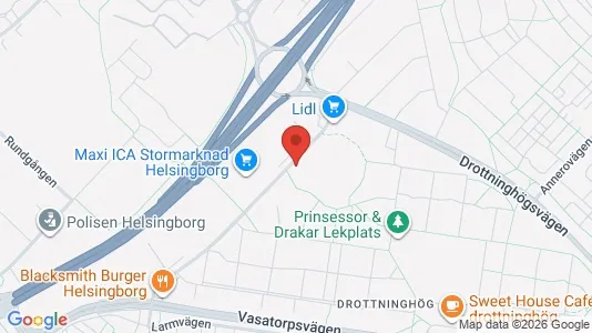 Bostadsrätter till salu i Helsingborg - kort over placeringen