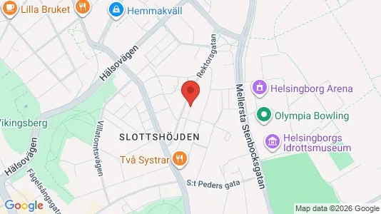 Bostadsrätter till salu i Helsingborg - kort over placeringen