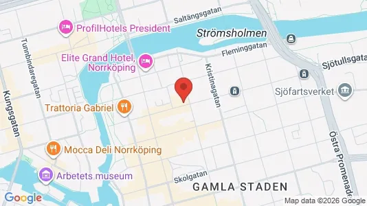 Lägenheter att hyra i Norrköping - kort over placeringen