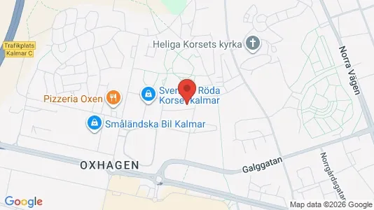Lägenheter att hyra i Kalmar - kort over placeringen