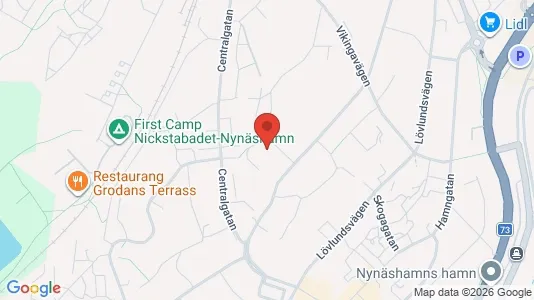 Bostadsrätter till salu i Nynäshamn - kort over placeringen