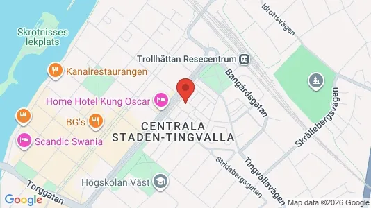 Lägenheter till salu i Trollhättan - kort over placeringen