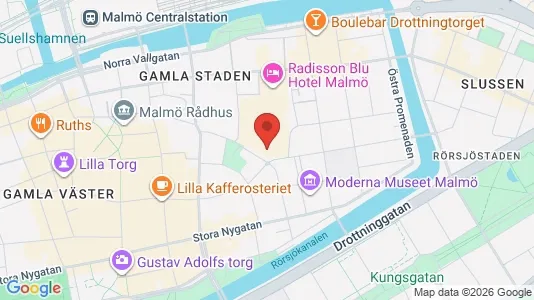 Lägenheter att hyra i Malmö Centrum - kort over placeringen
