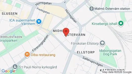 Lägenheter till salu i Malmö Centrum - kort over placeringen