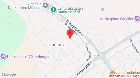 Lägenheter till salu i Mölndal - kort over placeringen