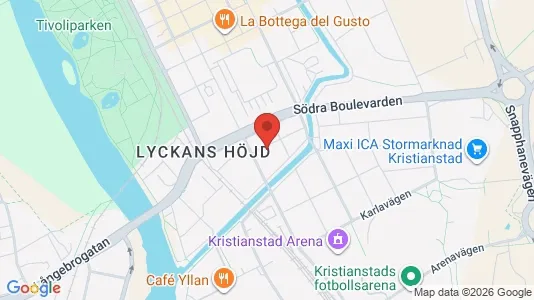 Lägenheter att hyra i Kristianstad - kort over placeringen