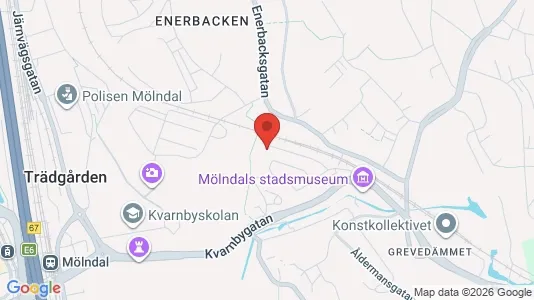 Lägenheter till salu i Mölndal - kort over placeringen