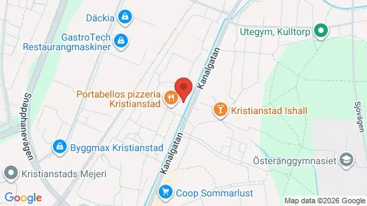 Lägenheter att hyra i Kristianstad - kort over placeringen