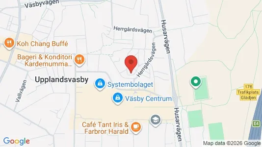 Bostadsrätter till salu i Upplands Väsby - kort over placeringen