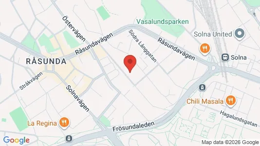 Lägenheter till salu i Solna - kort over placeringen
