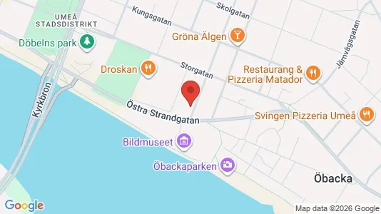 Lägenheter till salu i Umeå - kort over placeringen