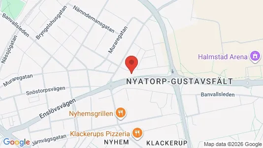 Lägenheter till salu i Halmstad - kort over placeringen