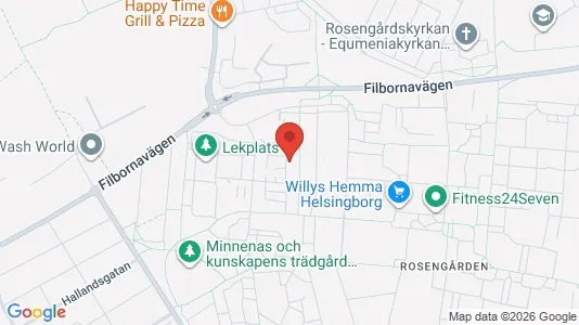Lägenheter till salu i Helsingborg - kort over placeringen