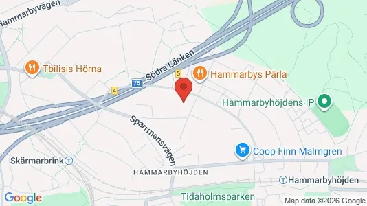 Lägenheter till salu i Söderort - kort over placeringen
