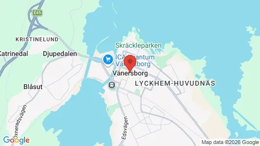 Tomter till salu i Vänersborg - kort over placeringen