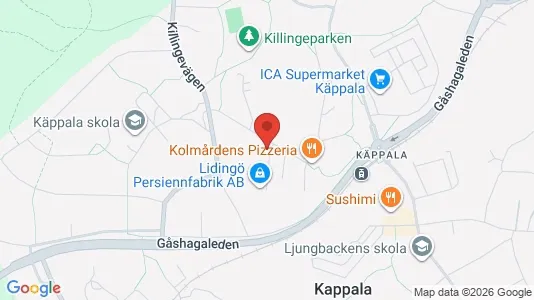 Lägenheter till salu i Lidingö - kort over placeringen