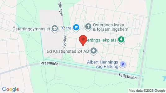 Lägenheter att hyra i Kristianstad - kort over placeringen