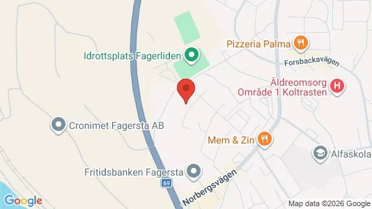 Bostadsrätter till salu i Fagersta - kort over placeringen