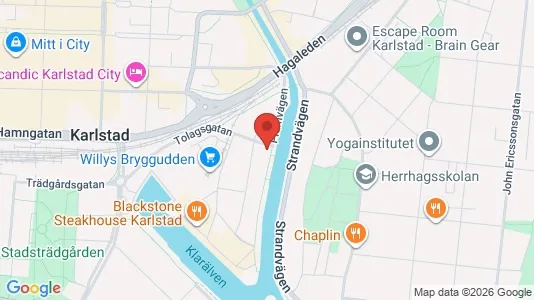 Bostadsrätter till salu i Karlstad - kort over placeringen