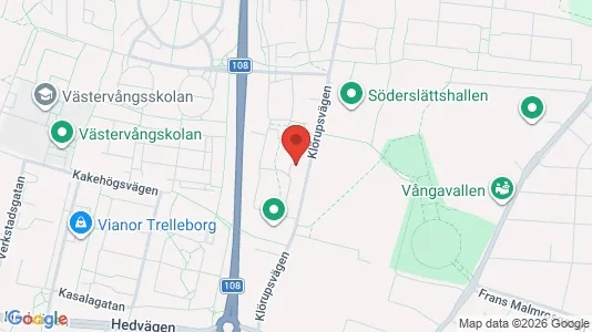 Bostadsrätter till salu i Trelleborg - kort over placeringen