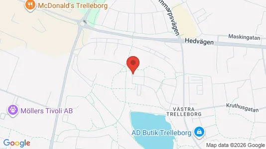 Lägenheter till salu i Trelleborg - kort over placeringen
