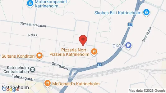 Bostadsrätter till salu i Katrineholm - kort over placeringen