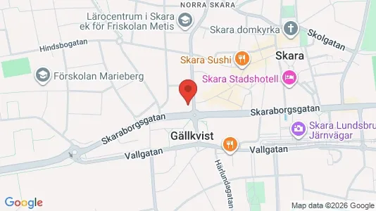 Lägenheter att hyra i Skara - kort over placeringen