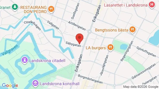 Lägenheter att hyra i Landskrona - kort over placeringen