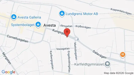 Lägenheter till salu i Avesta - kort over placeringen