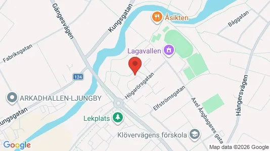 Lägenheter att hyra i Ljungby - kort over placeringen