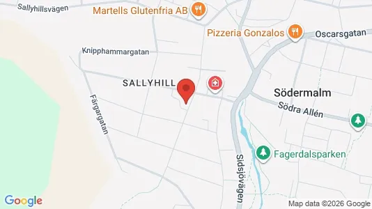 Bostadsrätter till salu i Sundsvall - kort over placeringen