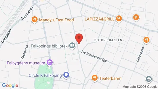 Bostadsrätter till salu i Falköping - kort over placeringen