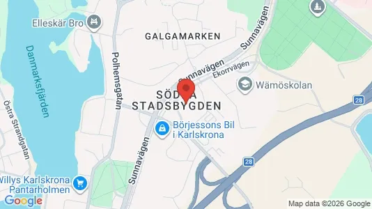 Bostadsrätter till salu i Karlskrona - kort over placeringen