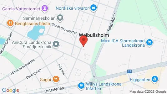 Lägenheter att hyra i Landskrona - kort over placeringen