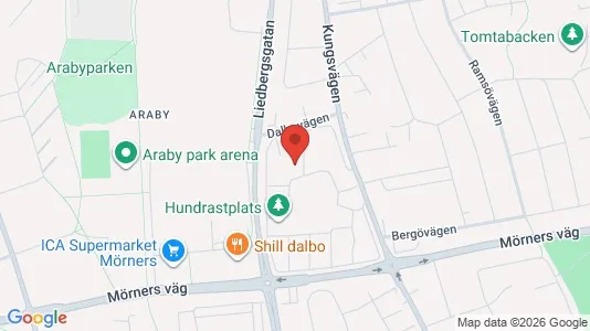 Bostadsrätter till salu i Växjö - kort over placeringen