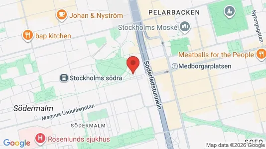 Lägenheter till salu i Södermalm - kort over placeringen