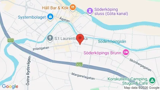 Lägenheter att hyra i Söderköping - kort over placeringen