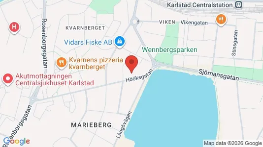 Bostadsrätter till salu i Karlstad - kort over placeringen